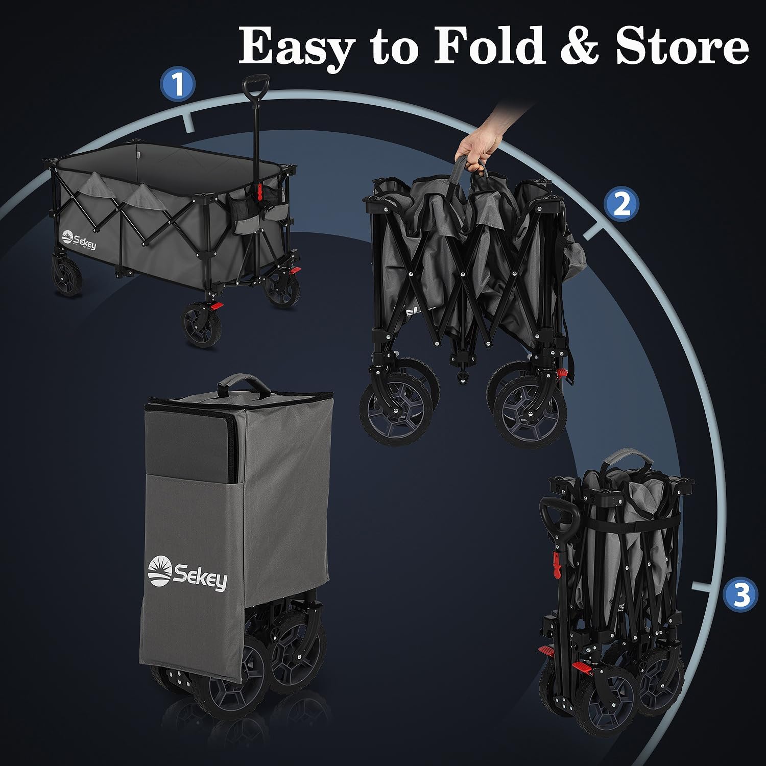 SAMAX Festival Trolley Onderzetter Wagon Tuin Strand 200 kg - Opvouwbare Handkar Trolley Offroad - Camping Edition Zwart/Geel SAMAX Festival Trolley Onderzetter Wagon Tuin Strand 200 kg - Opvouwbare Handkar Trolley Offroad - Camping Edition Zwart/Geel